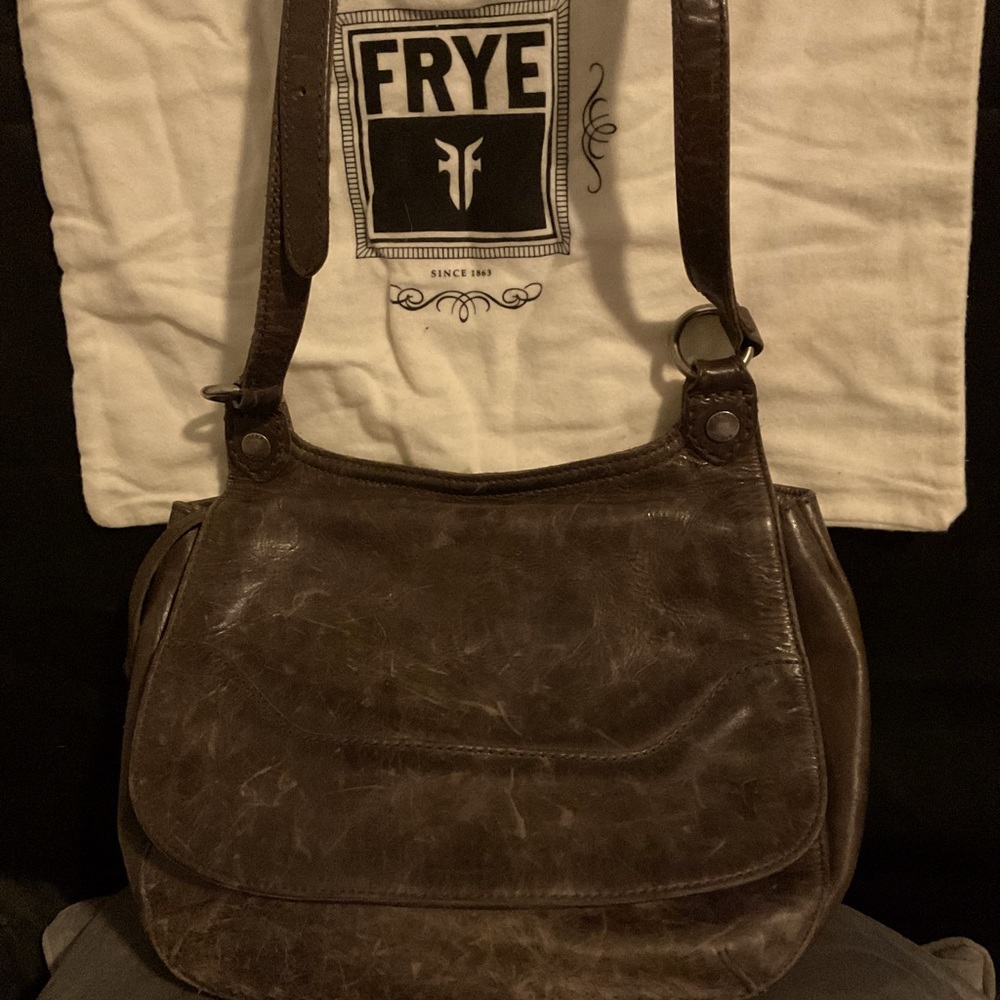 Dark Brown Leather Frye Purse